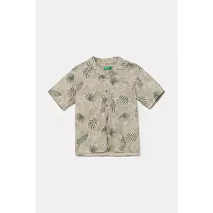 United Colors of Benetton cămașă de bumbac pentru copii culoarea gri, 5OUGCQ03U imagine