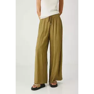 Medicine pantaloni culoarea verde, lat, medium waist imagine