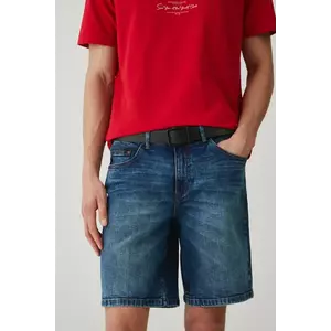 Medicine pantaloni scurti jeans culoarea albastru marin imagine