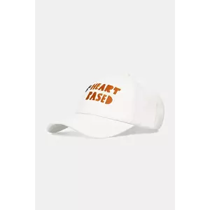 Samsoe Samsoe șapcă de baseball din bumbac SAHEART culoarea alb, cu imprimeu, U25100023 imagine