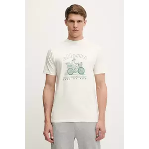 Ellesse tricou din bumbac Mellino culoarea bej, cu imprimeu, SHZ21848 imagine