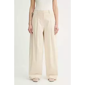 A.L.C. pantaloni Ryder culoarea bej, lat, high waist, 2PANT01145 imagine