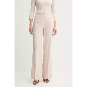 Morgan pantaloni PVIVI.F culoarea bej, evazati, high waist, PVIVI.F imagine