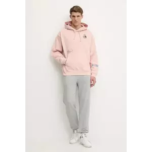 The North Face hanorac de bumbac Mountain Cleanup culoarea portocaliu, cu glugă, cu imprimeu, NF0A8C2VLK61 imagine