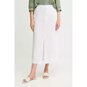 OUI fustă din in culoarea alb, midi, drept, 92882 imagine