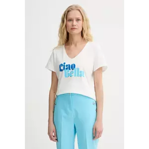 Morgan tricou culoarea alb, DBELLO imagine