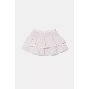 United Colors of Benetton fustă de in pentru copii culoarea roz, mini, evazati, 4Q1NG0010 imagine