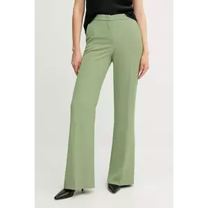 Sandro Ferrone pantaloni culoarea verde, lat, high waist, S25XBEFRING imagine