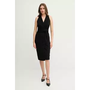Sandro Ferrone rochie culoarea negru, midi, mulată, S18XBESAY imagine