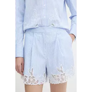 Karl Lagerfeld pantaloni scurți din bumbac modelator, high waist, A2W10159 imagine