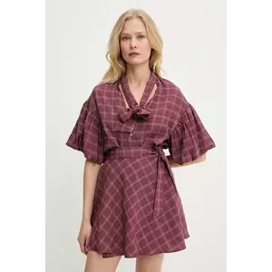 Answear Lab cămașă culoarea bordo, regular imagine