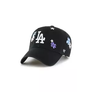 47 brand șapcă de baseball din bumbac MLB Los Angeles Dodgers culoarea negru, cu imprimeu, B-FLRAC12GWS-BK imagine