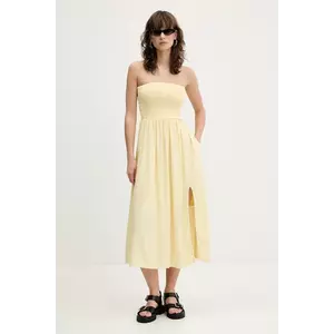 Hollister Co. rochie culoarea galben, midi, evazată, KI359-5045 imagine