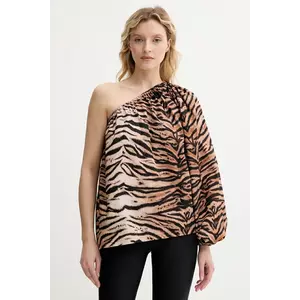 The Sleeper bluză din bumbac culoarea maro, cu imprimeu, GATP06A003N imagine