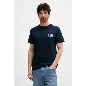 Tommy Jeans tricou din bumbac culoarea bleumarin, cu imprimeu, DM0DM21577 imagine