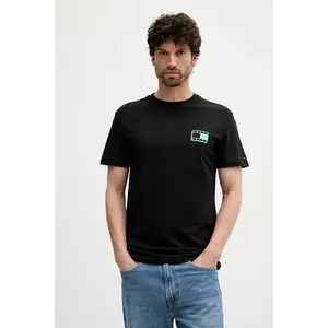 Tommy Jeans tricou din bumbac culoarea negru, cu imprimeu, DM0DM21577 imagine