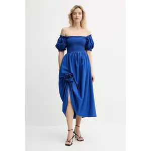 The Sleeper rochie din bumbac maxi, evazată, BRDR06P004R imagine