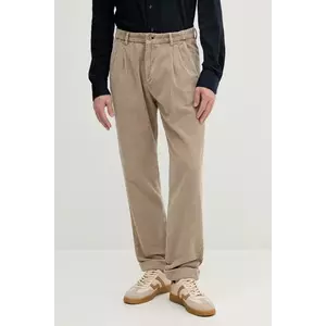 Joop! pantaloni de catifea cord culoarea bej, drept, 30043857 imagine