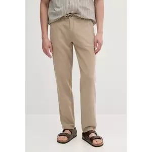 Lindbergh pantaloni din in culoarea bej, drept, 30-008023 imagine