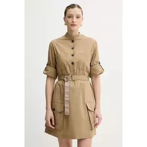 MAX&Co. rochie din bumbac culoarea verde, mini, dreaptă, 2516221084200 imagine