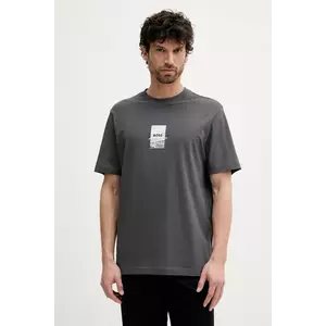 BOSS Green tricou culoarea gri, cu imprimeu, 50545869 imagine