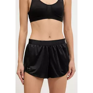 Under Armour pantaloni scurți de antrenament Tech Play culoarea negru, uni, high waist, 1389883 imagine