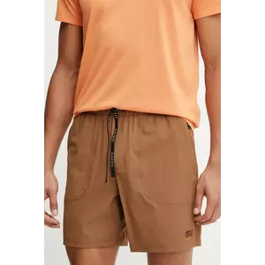 Picture pantaloni scurți Lenu culoarea maro, MSH0111 imagine