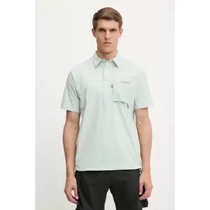 Columbia polo sportiv Cove Beach culoarea turcoaz, uni, 2119481 imagine