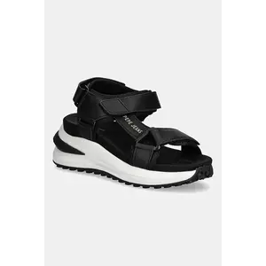 Pepe Jeans sandale de piele WINSLOVE ACTION culoarea negru, cu platforma, PLS90707 imagine