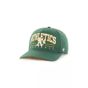 47 brand șapcă de baseball din bumbac MLB Oakland Athletics culoarea verde, cu imprimeu, B-RSCOE18GWP-DG imagine