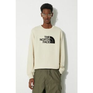 The North Face hanorac de bumbac M Drew Peak Crew Light barbati, culoarea bej, cu imprimeu, NF0A4T1E3X41 imagine
