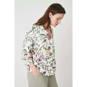 Medicine bluza din amestec de in culoarea bej, modelator imagine