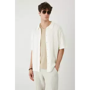 Medicine tricou polo culoarea bej, neted imagine