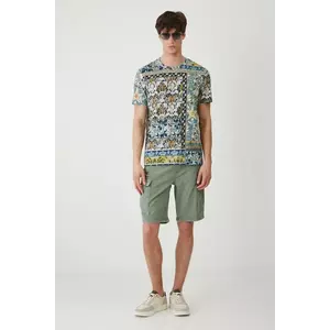 Medicine pantaloni scurti jeans culoarea verde imagine