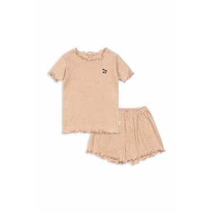 Konges Sløjd pijama copii culoarea bej, neted imagine