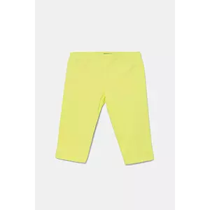 United Colors of Benetton leggins copii culoarea verde, uni, 3MT1GF01M imagine