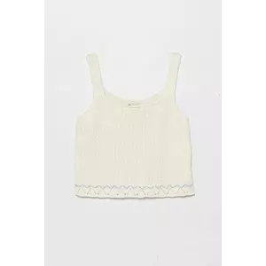 United Colors of Benetton bluză copii culoarea bej, neted, 114FQH00B imagine