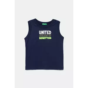 United Colors of Benetton tricou de bumbac pentru copii culoarea bleumarin, cu imprimeu, 3I1XGH013 imagine