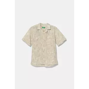 United Colors of Benetton cămașă de bumbac pentru copii culoarea bej, 5OUGCQ03U imagine