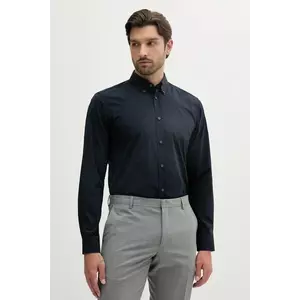 BOSS cămașă culoarea bleumarin, cu guler button-down, regular, 50539917 imagine