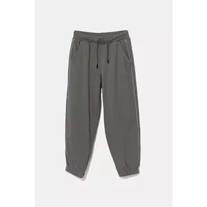 United Colors of Benetton pantaloni de trening din bumbac pentru copii culoarea gri, uni, 3UNICF060 imagine