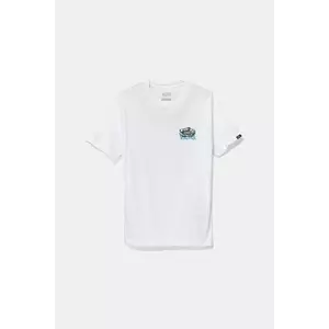 Vans tricou de bumbac pentru copii Old Skool culoarea alb, cu imprimeu, VN000MKUWHT1 imagine