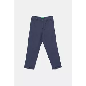 United Colors of Benetton pantaloni de in pentru copii culoarea bleumarin, uni, 43WBCF02U imagine