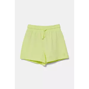 United Colors of Benetton pantaloni scurți din bumbac pentru copii culoarea verde, uni, talie reglabila, 3BL0G901T imagine