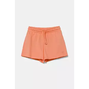 United Colors of Benetton pantaloni scurți din bumbac pentru copii culoarea portocaliu, uni, talie reglabila, 3BL0G901T imagine