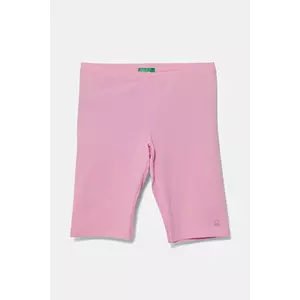 United Colors of Benetton pantaloni scurți copii culoarea roz, uni, 3MT1C901D imagine