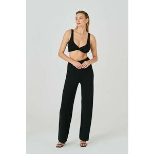 Saint Body pantaloni de trening culoarea negru, lat, high waist imagine