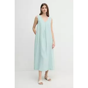 United Colors of Benetton rochie din in culoarea roz, maxi, evazată imagine