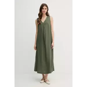 United Colors of Benetton rochie din in culoarea roz, maxi, evazată imagine