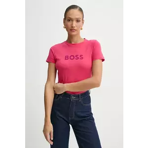 BOSS Orange tricou din bumbac BOSS ORANGE femei, culoarea roz, 50501139 imagine